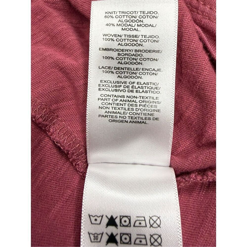 Lucky Brand Women’s XS Square Neck Lace Tank Babydoll Top Rose Brown Flowy Y2K - Picture 9 of 9